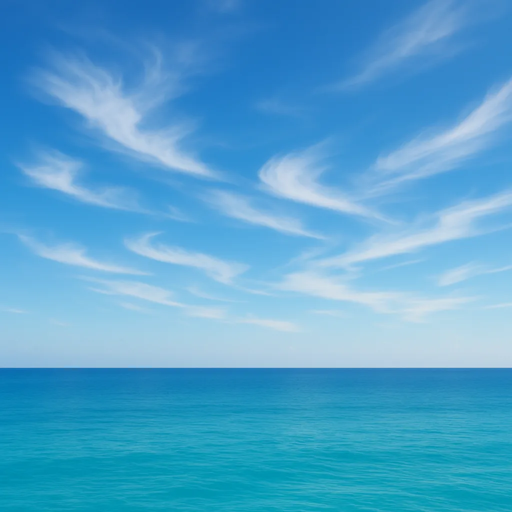 Delicate Streaks of Pale Clouds Floated Leisurely Through the Heavens