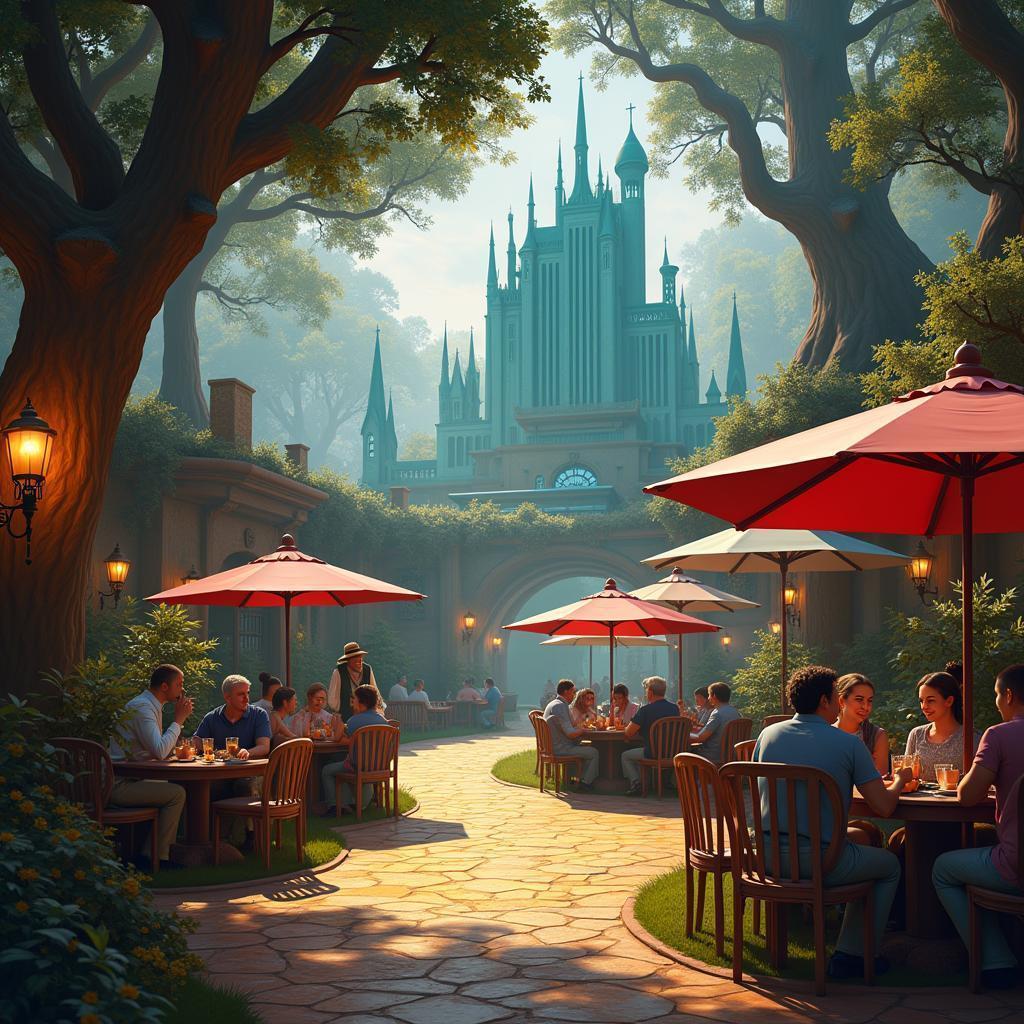 Wizard of Oz Theme Park Lounge in Painterly Whimsy