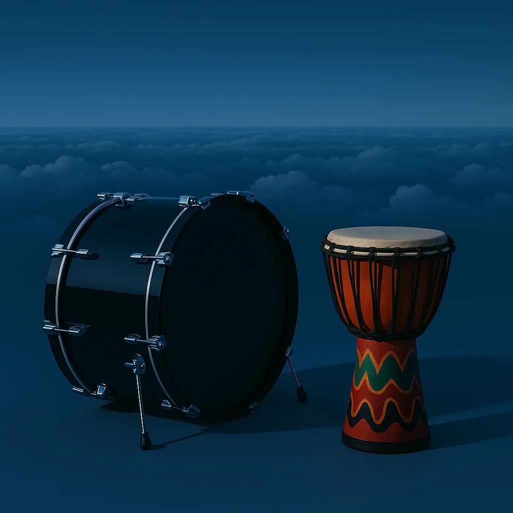 Sleek Classic Black Bass Drum