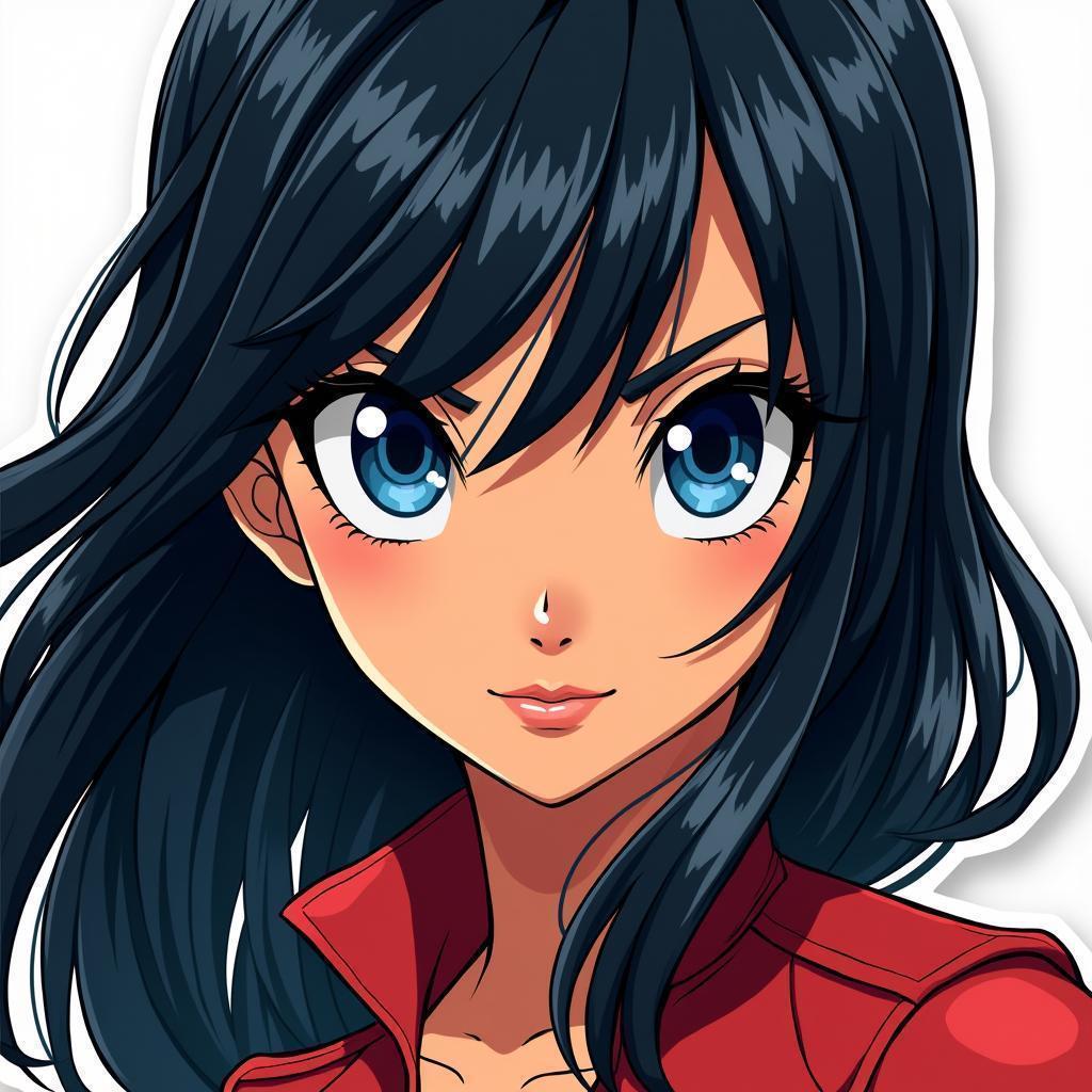 Nico Robin in Bold Cutout Animation Portrait