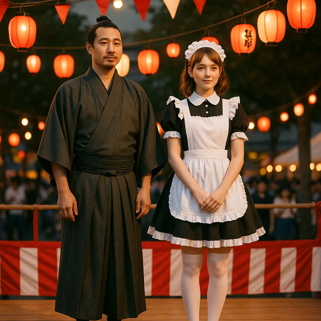 Man Dressed in Traditional Japanese Attire