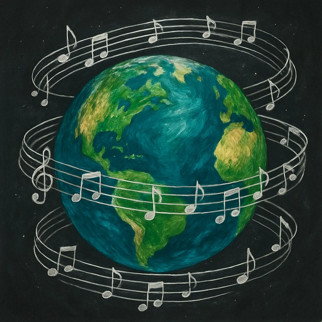 Artistic Portrayal of the Planet Earth