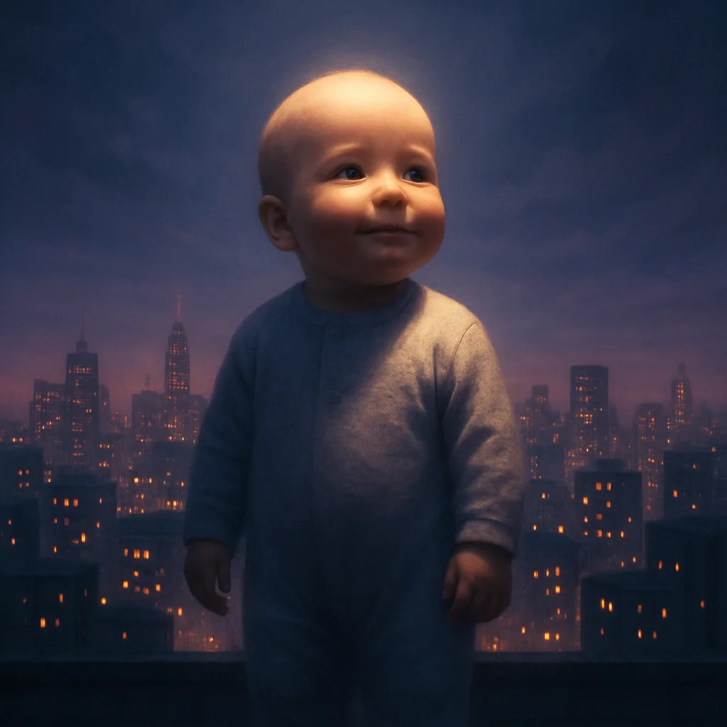 Unexpectedly Tall Infant in Cotton