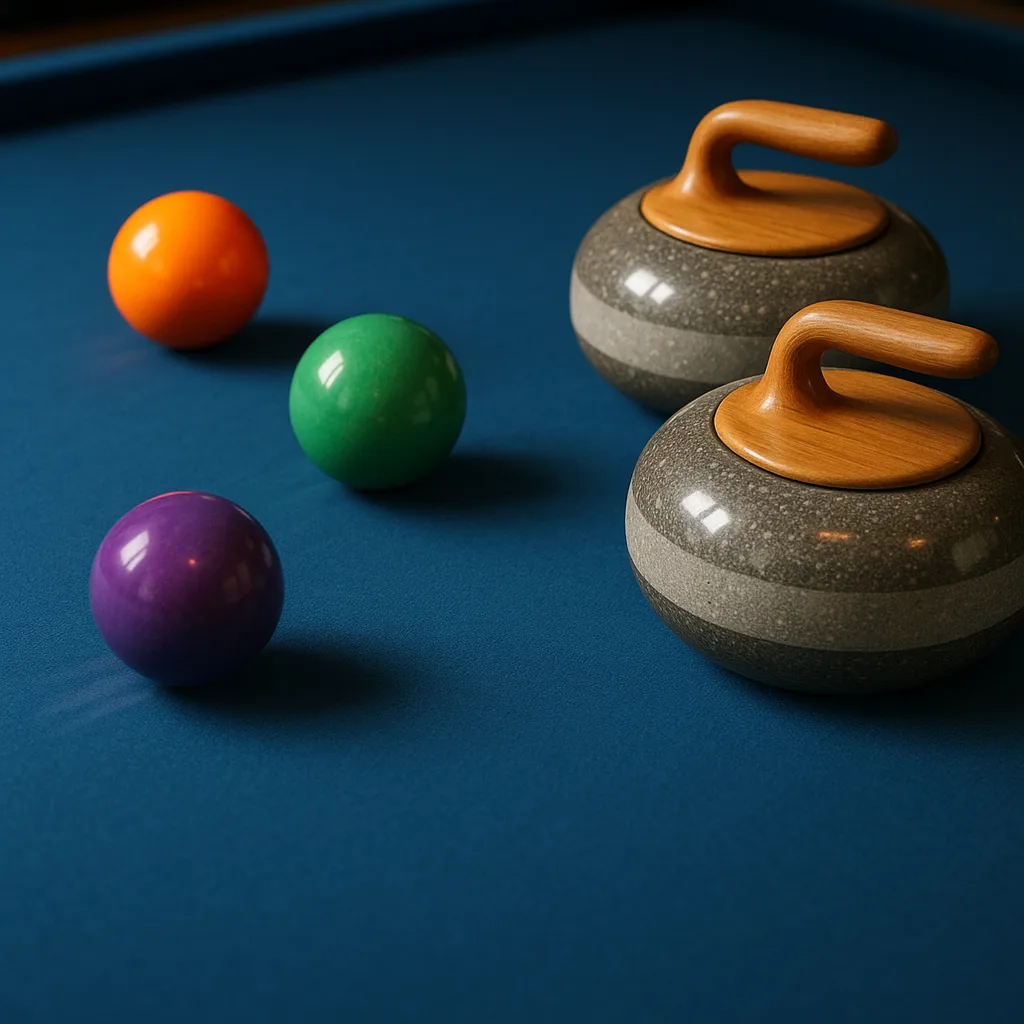 Three Brightly Colored Billiard Balls