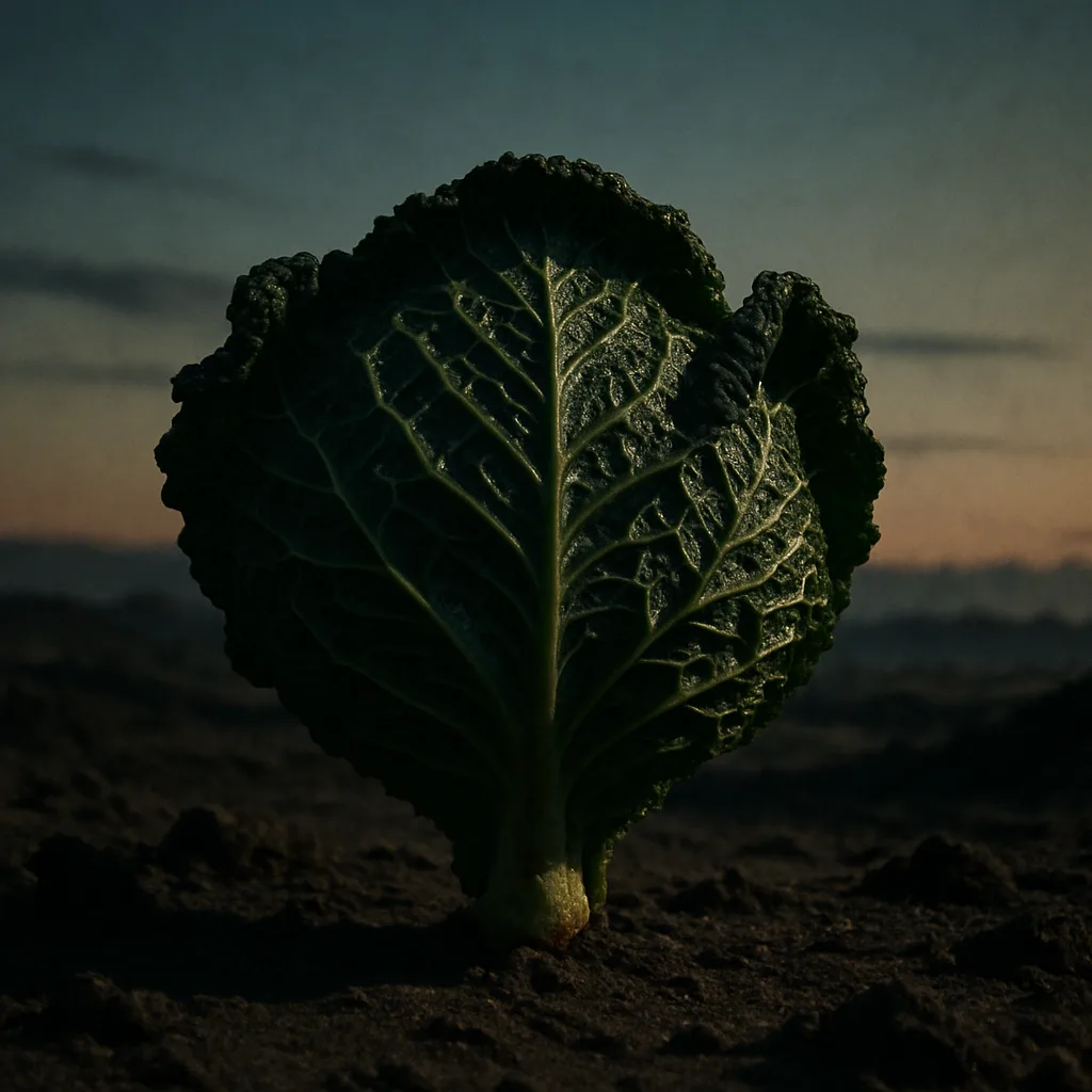 Solitary Head of Savoy Cabbage