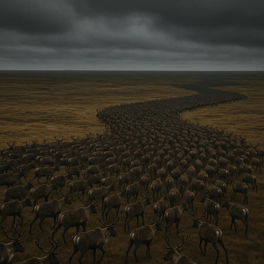 Massive Herd of Caribou