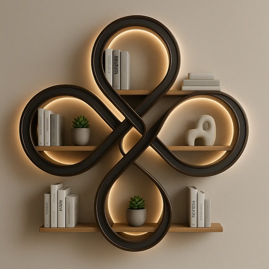 Graph Featuring a Modern Wall-mounted Bookshelf