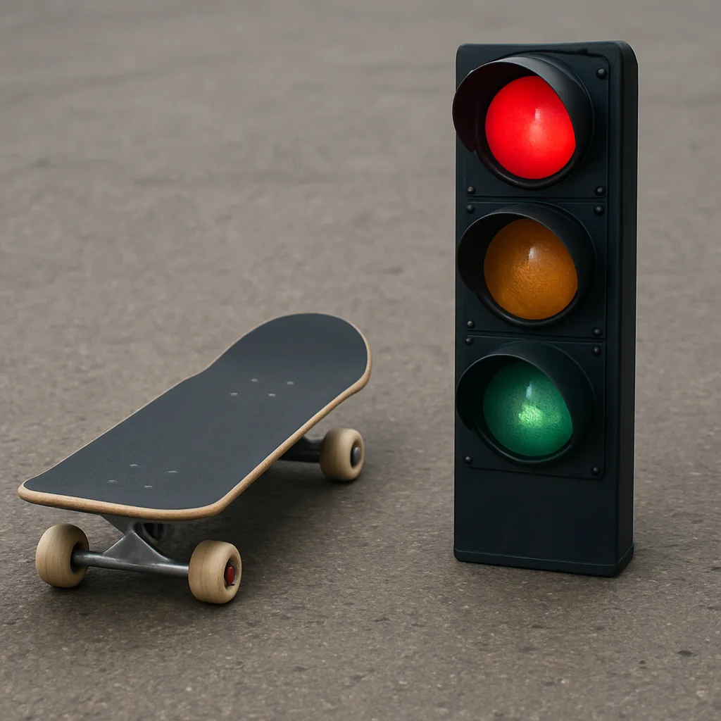 Picture Showing a Skateboard Lying on the Ground