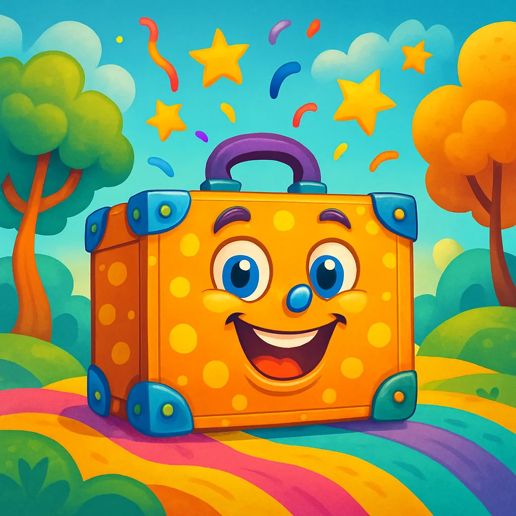 Lively and Colorful Setting Centered Around an Unusual Trunk