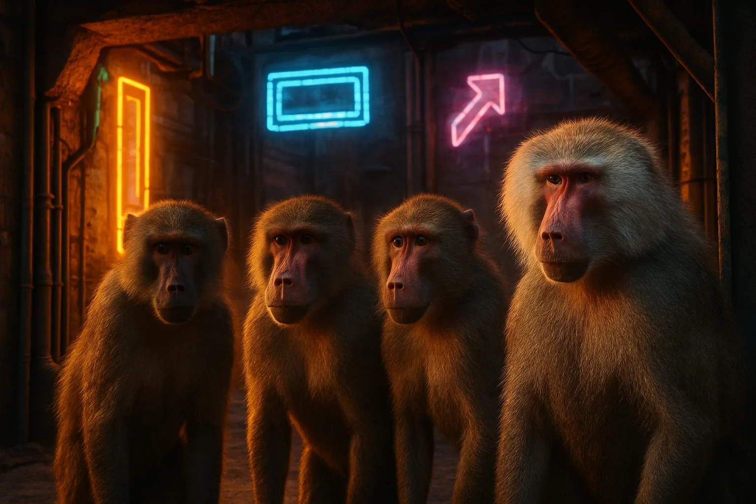 Four Diverse Baboons