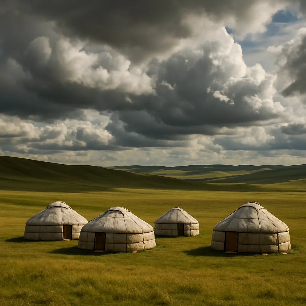 Small Cluster of Nomadic Yurts Dots