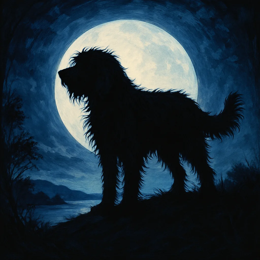 Stylized Shaggy Otterhound Is a Macro Silhouette
