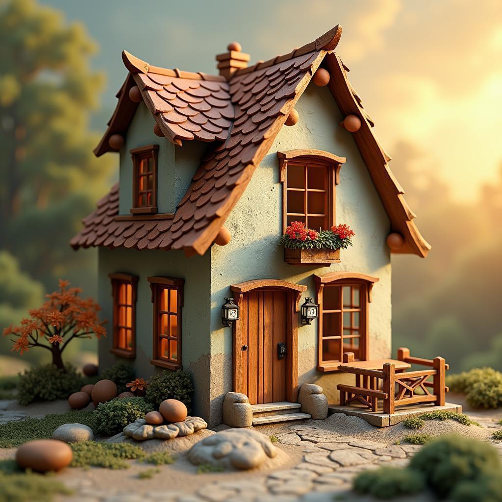Clay Stop Motion House With Moving Parts