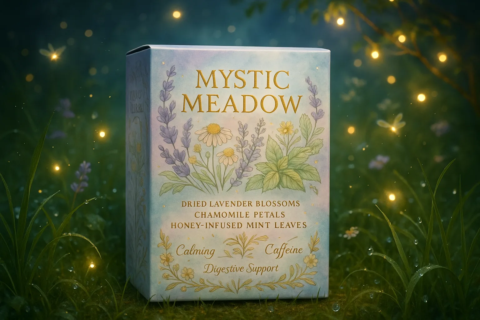 Whimsical and Dreamlike Packaging Design for a Fantasy-inspired Herbal Tea