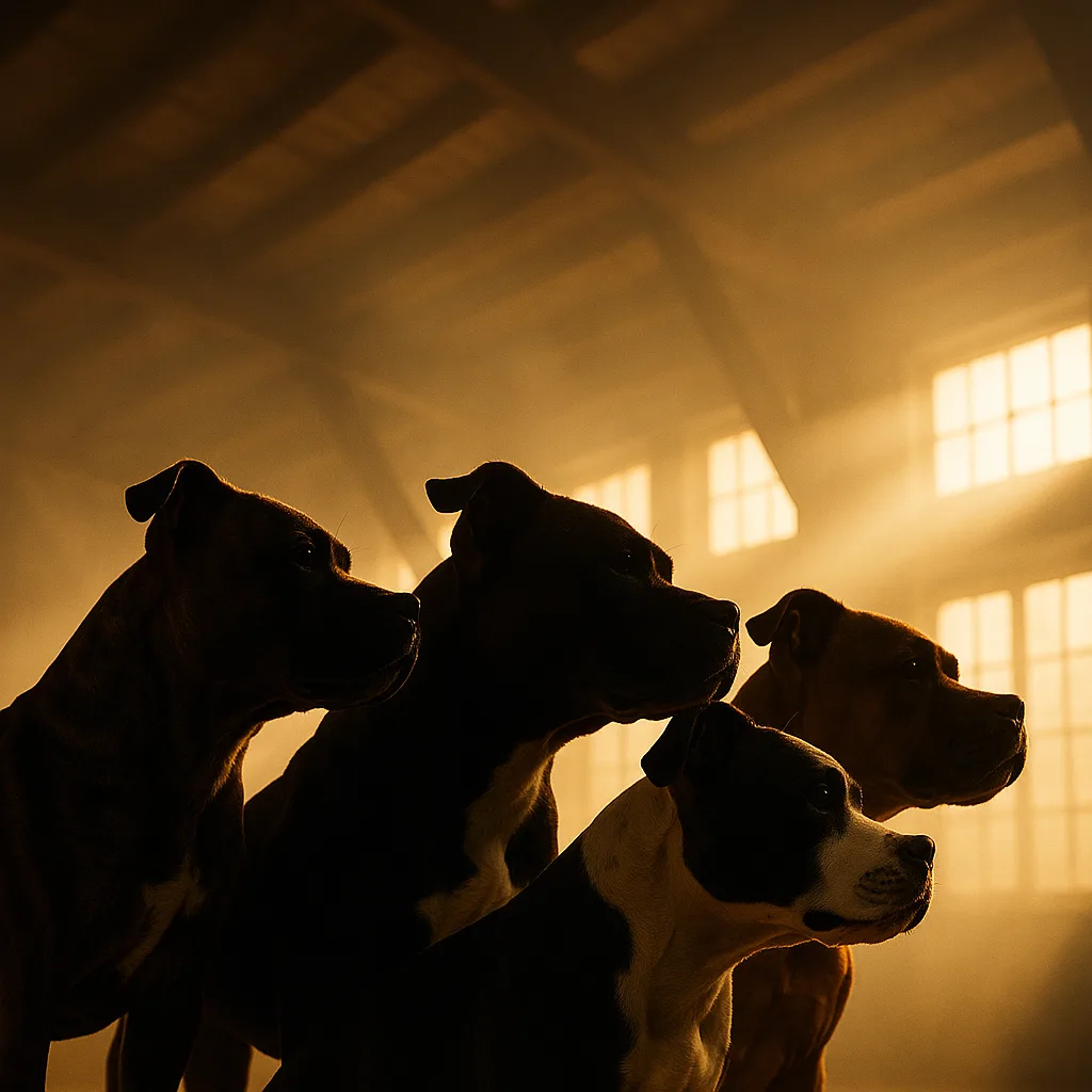 Diverse Staffordshire Bull Terriers Overlap in Profile