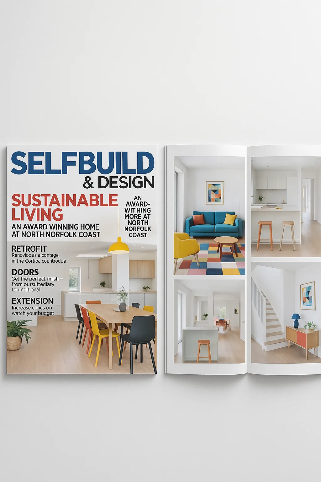 Magazine Layout Featuring the Cover of "Self Build & Design"