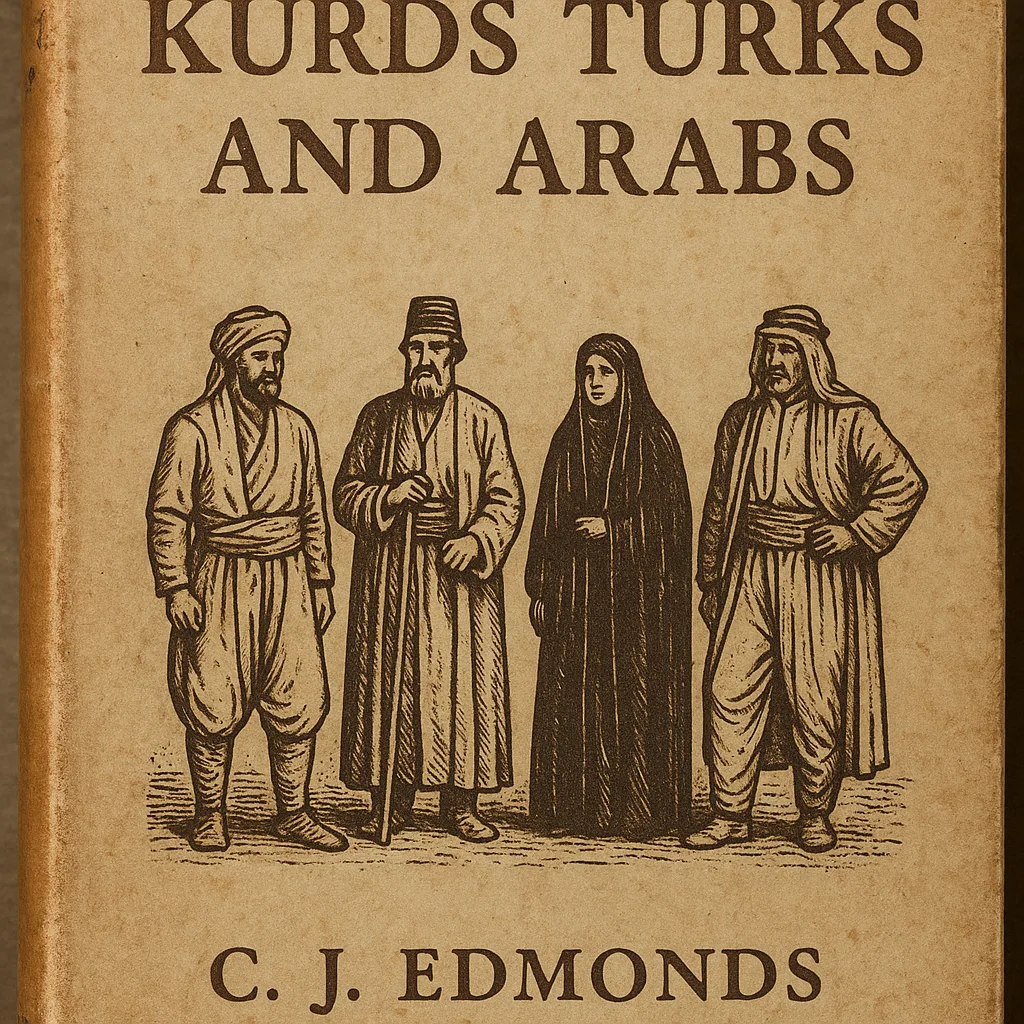 Worn Book Cover in Beige Color Titled "Kurds Turks