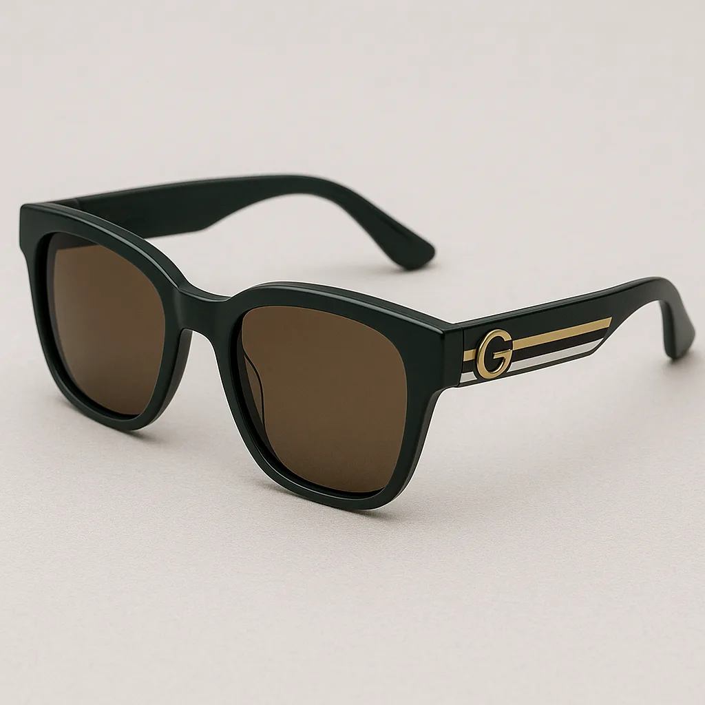 Pair of Dark Green Sunglasses with Tinted Lenses