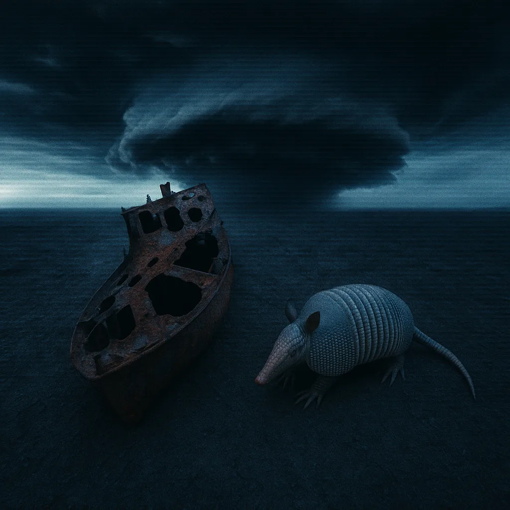 Beneath Dark Ominous Supercell Thunderclouds
