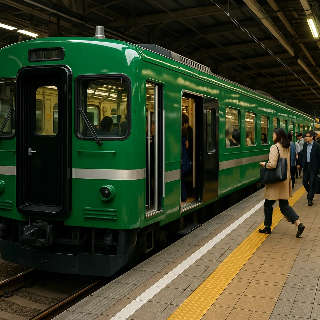 Vibrant Train Station Buzzes with Activity
