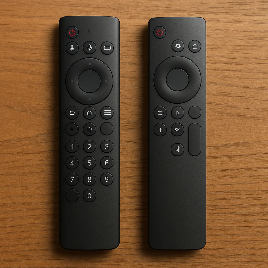 Two Contemporary Television Remote Controls