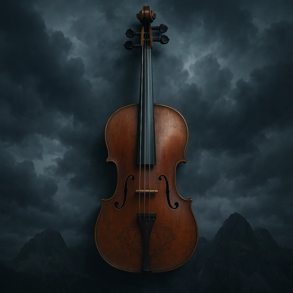 Single Vintage Worn Sycamore Maple Cello—its Reddish Brown Hue