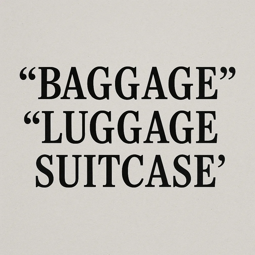 Provide a Single Phrase Related to Luggage
