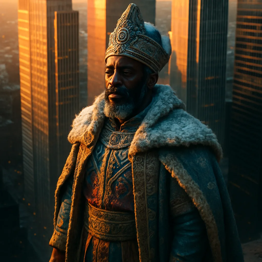 Regal Figure of North African Descent