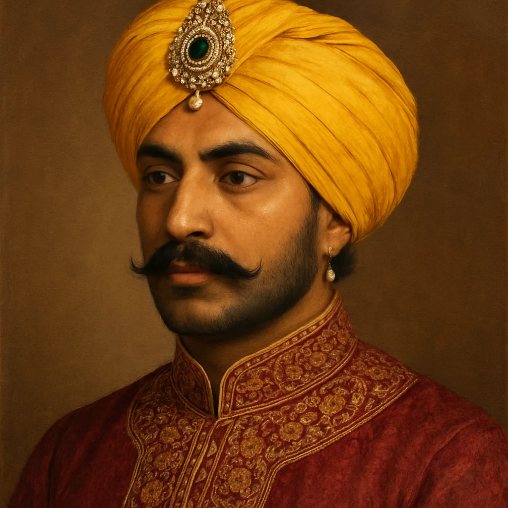 Portrait Featuring a Person in Traditional Indian Attire