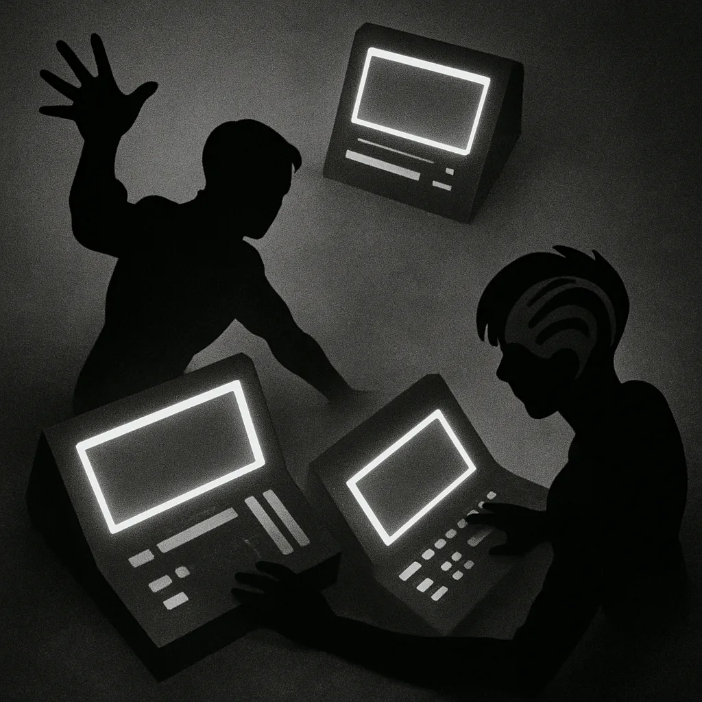 Two Silhouetted Figures