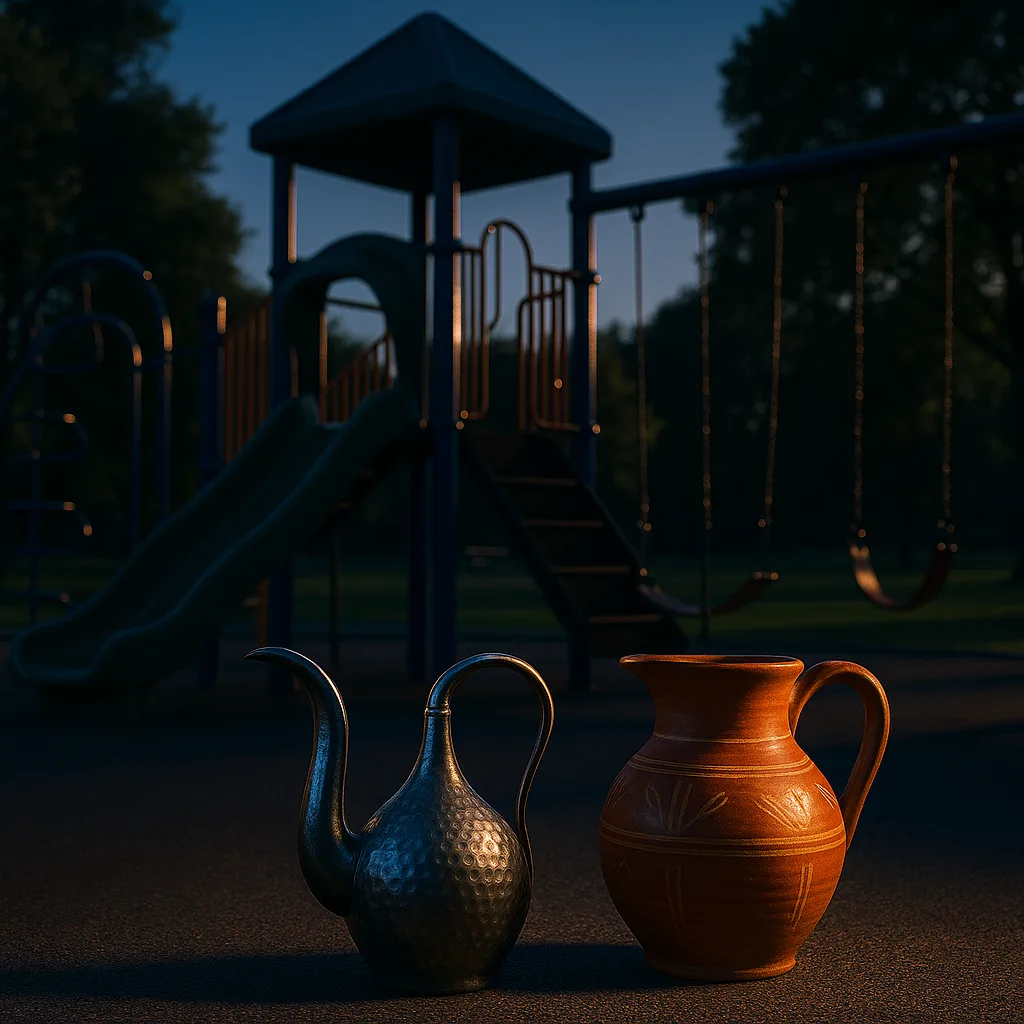Community Playground in a Park on a Sunny Afternoon