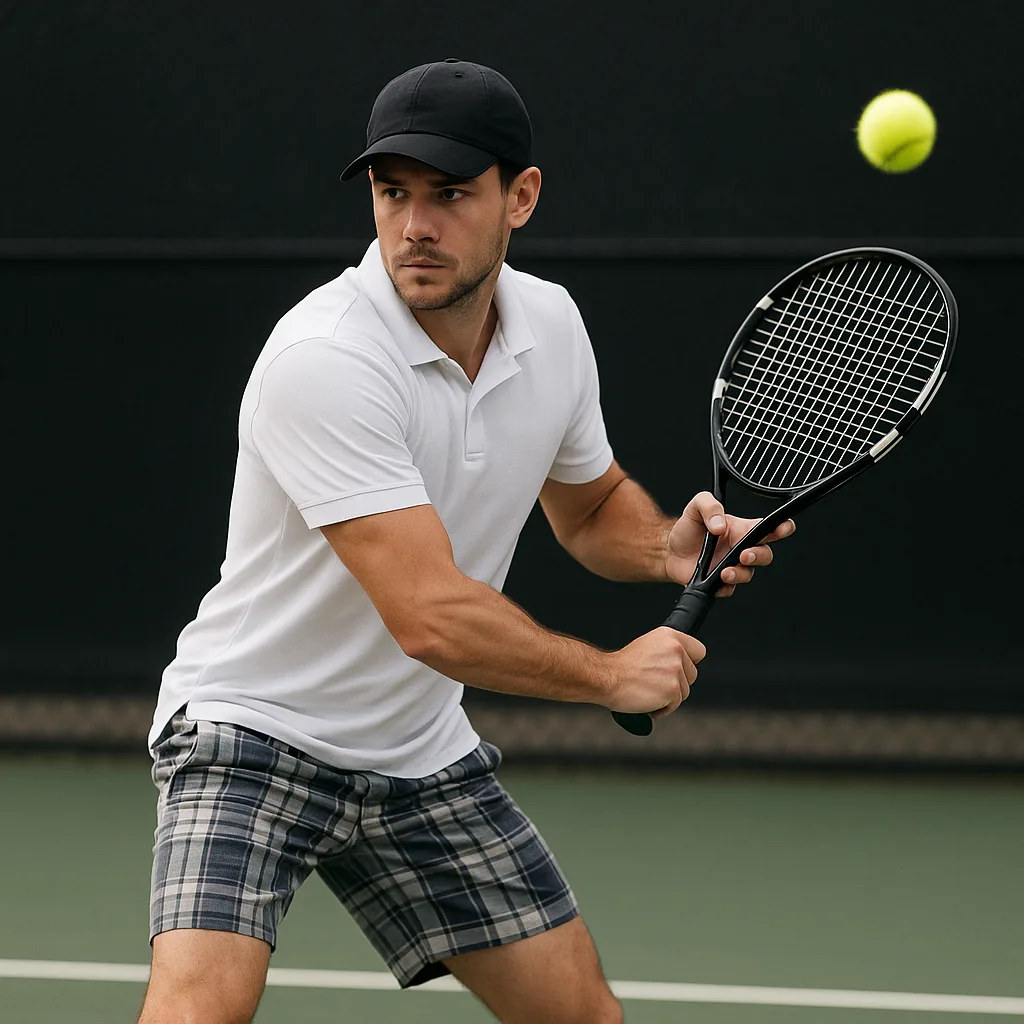 Tennis Player Wearing a Cap