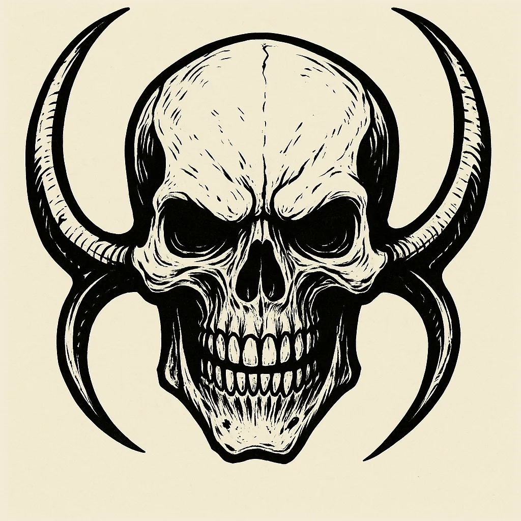 Skeletal Design Featuring a Menacing Skull