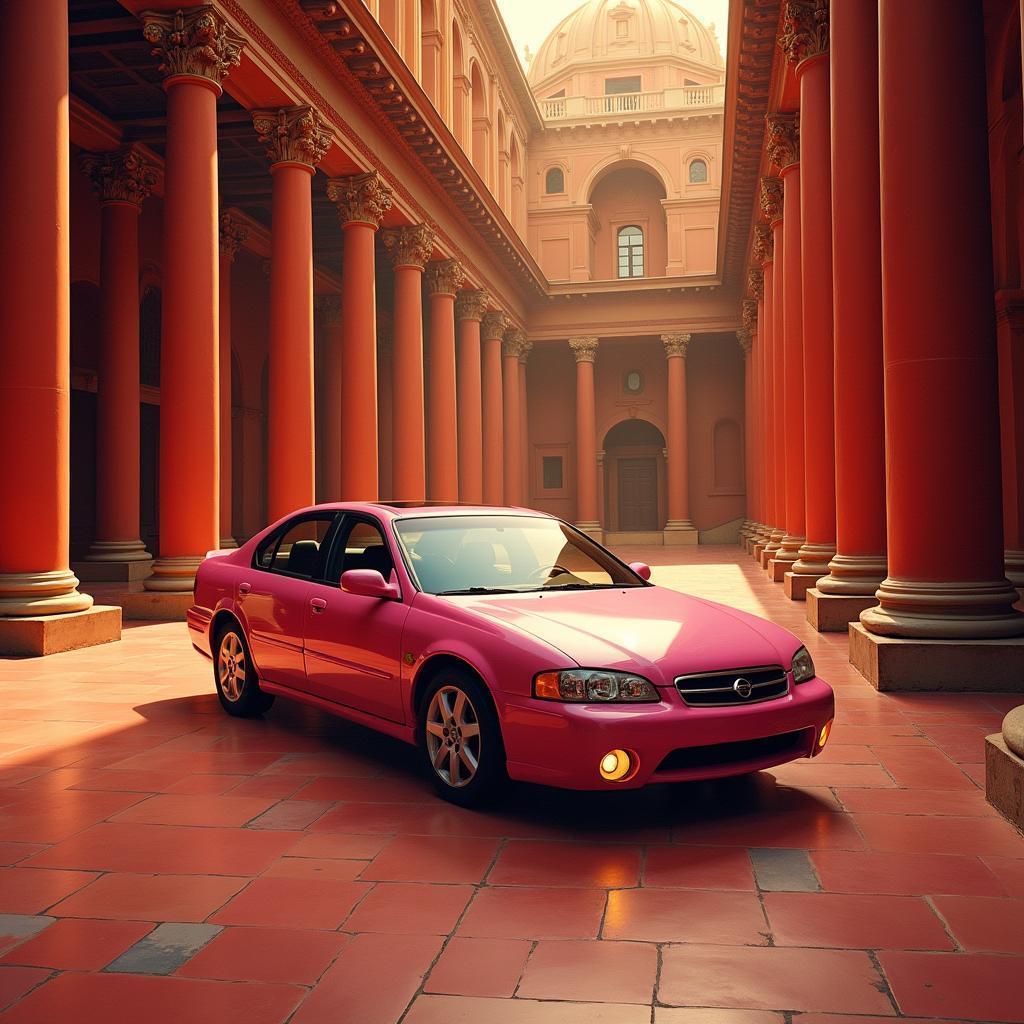 Renaissance Portrait of a Pink Nissan Maxima
