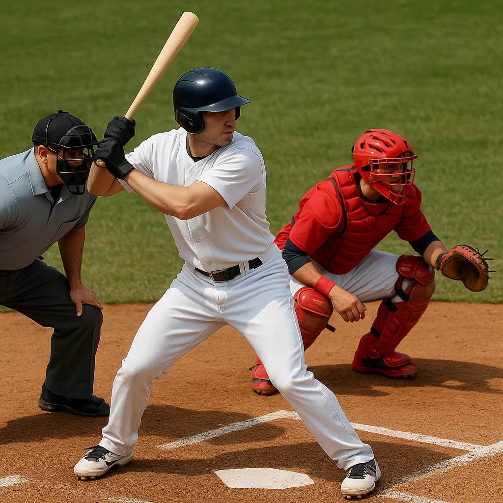 Batter Ready to Swing at Home Plate