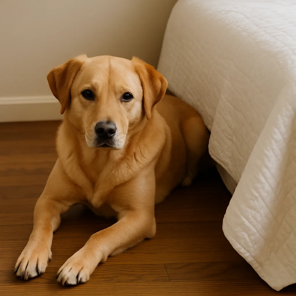 Picture Showing a Dog Resting Next
