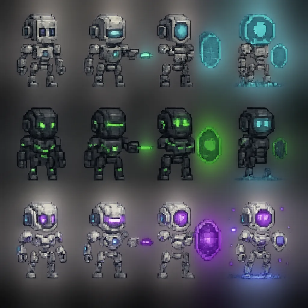 Detailed Square Pixel-art Image
