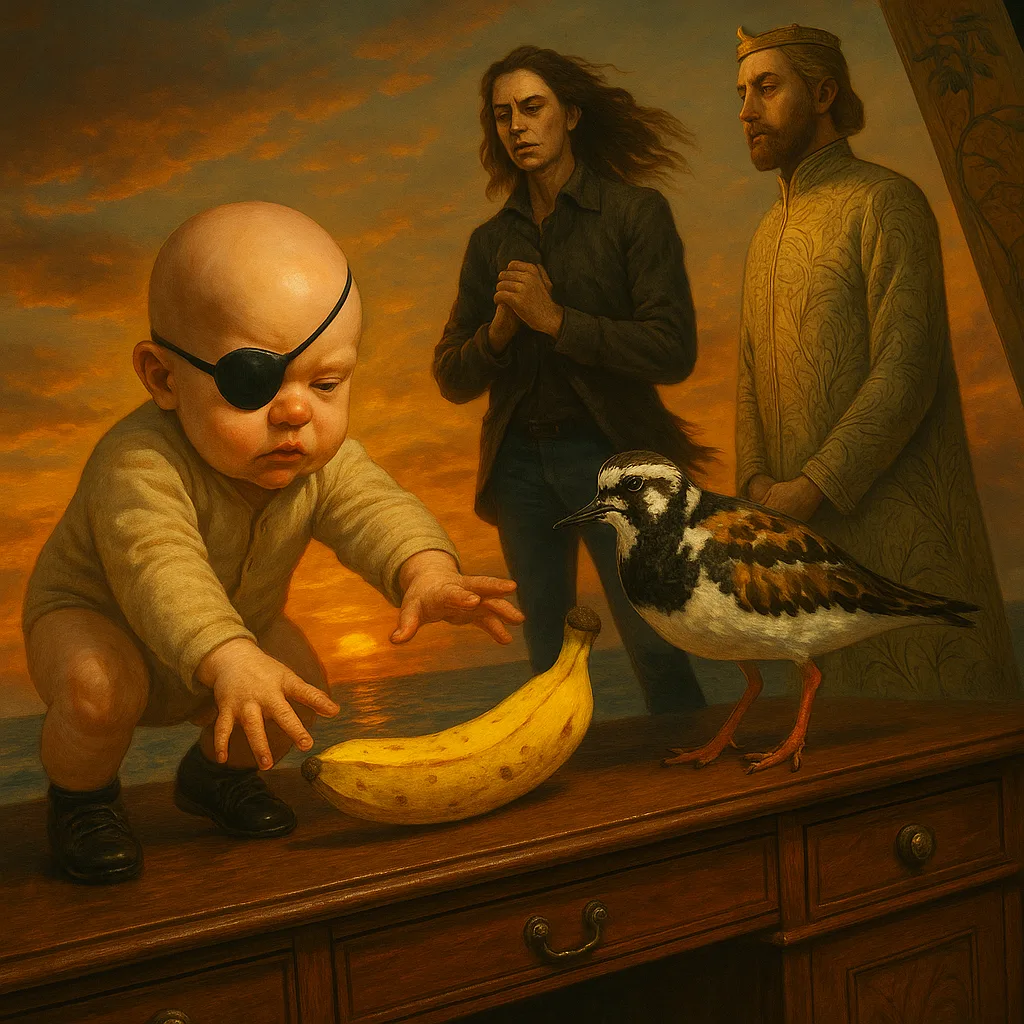 Infamous Infant with a Noticeable Eye Patch