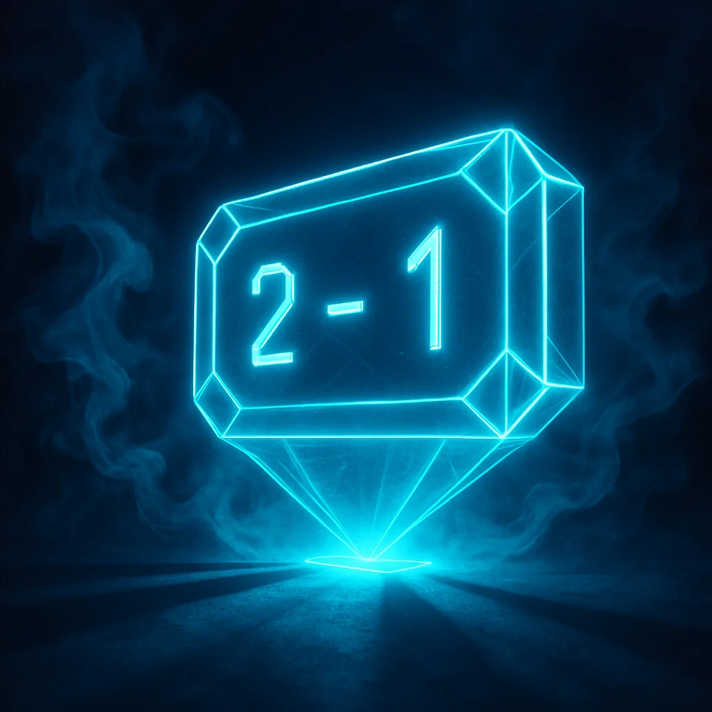 Geometric Neon Holographic Scoreboard