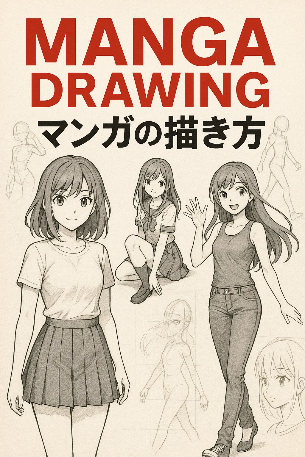 Cover of a Manga Drawing Tutorial Book Showcasing Illustrated Female
