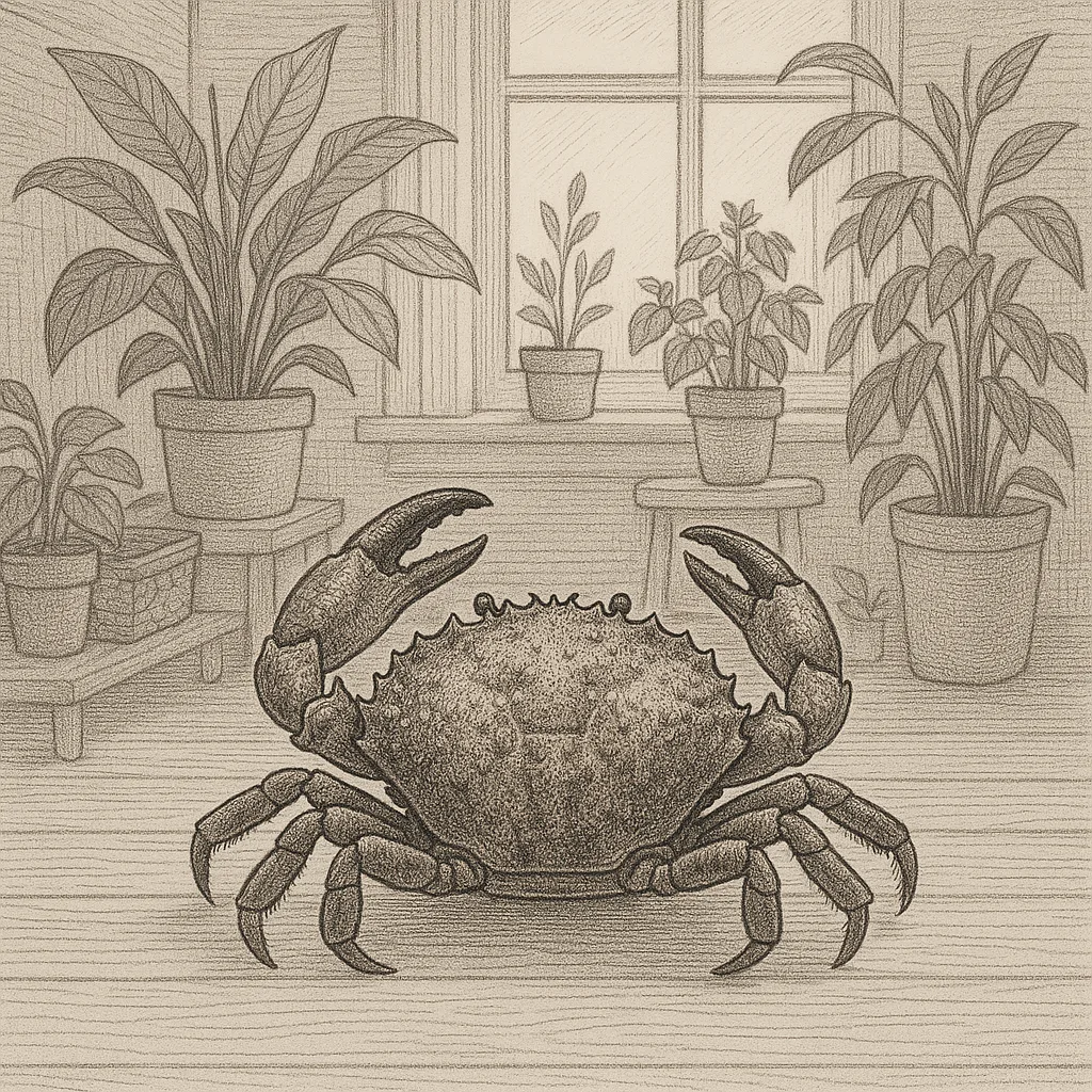 Single Mottled Reddish-brown Rock Crab