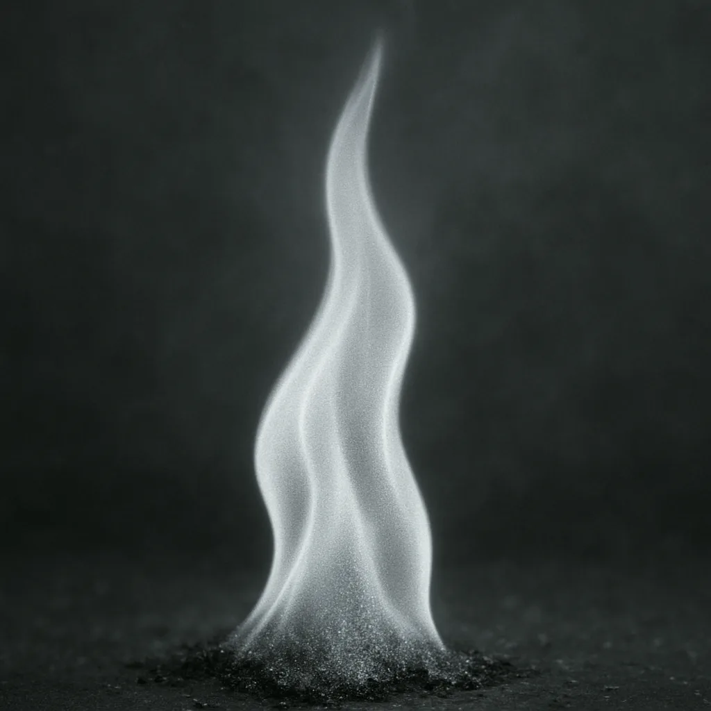 Fire Emanating a Gentle Silvery Shimmer