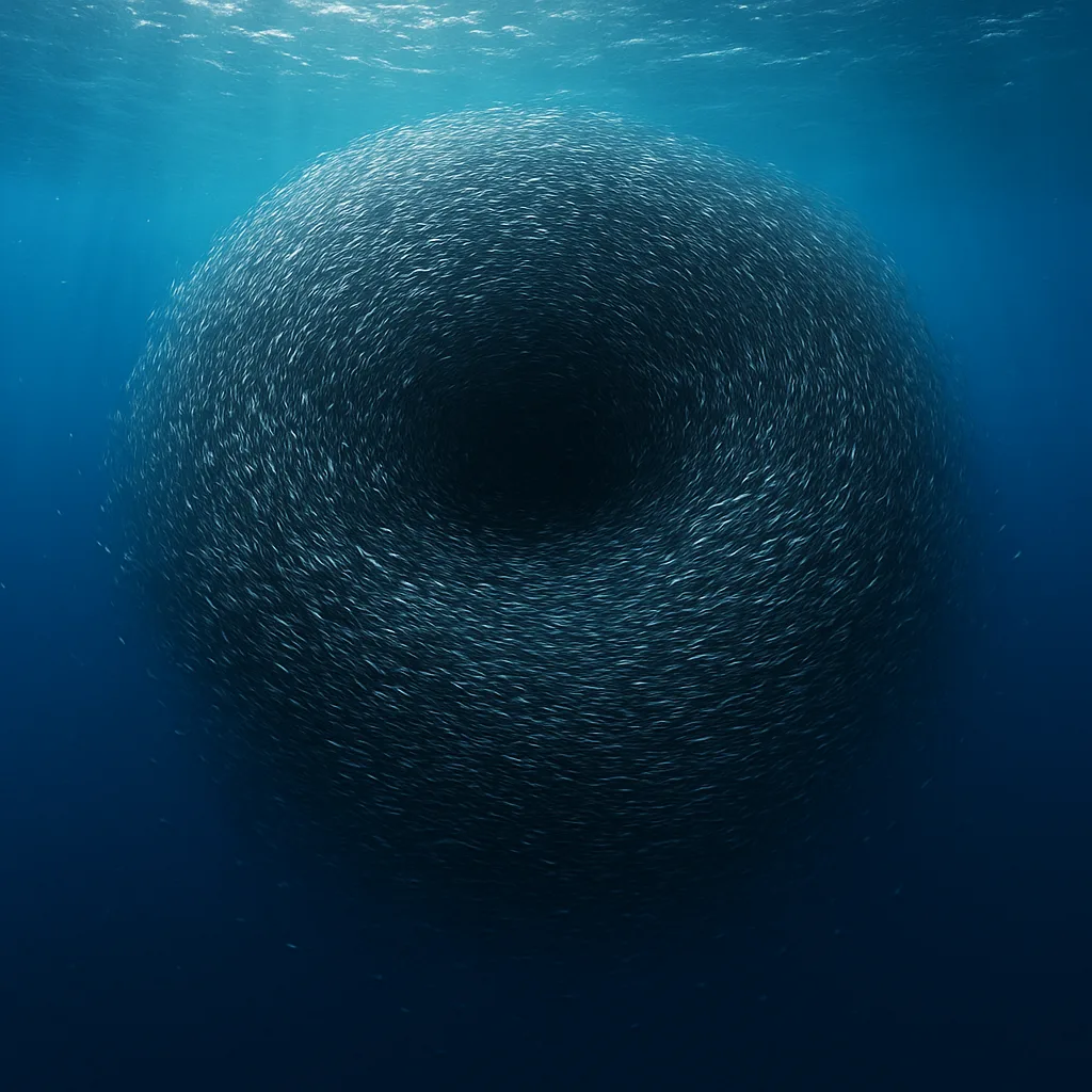 Innumerable Shimmering Fish Form a Colossal