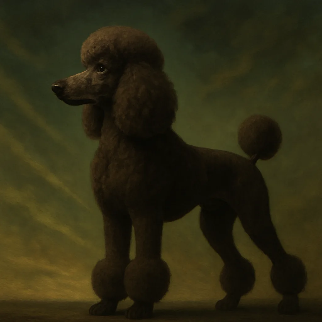 Single Dark Brown Standard Poodle