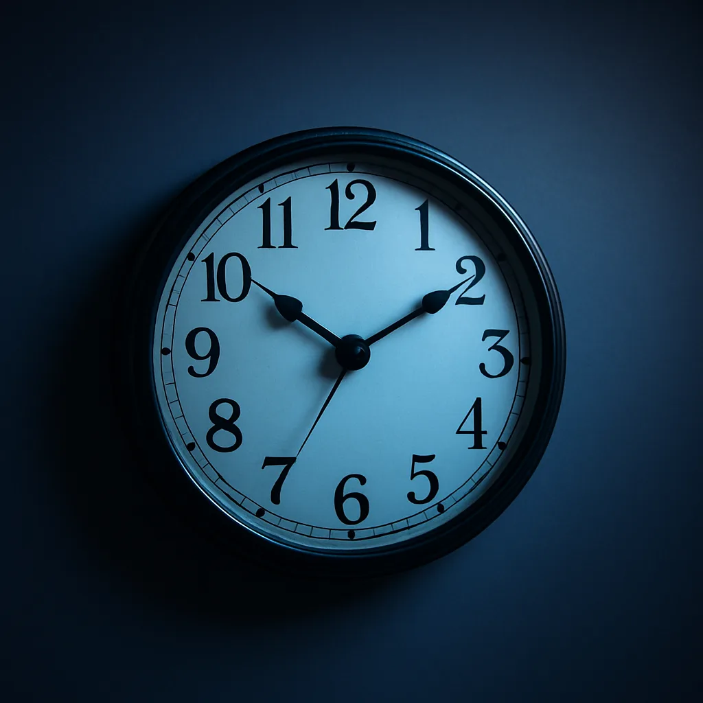 Single Analog Clock with Spade Hands