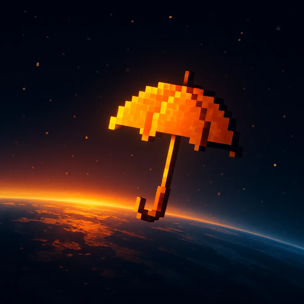 Lone 8-bit Umbrella in Earth Orbit