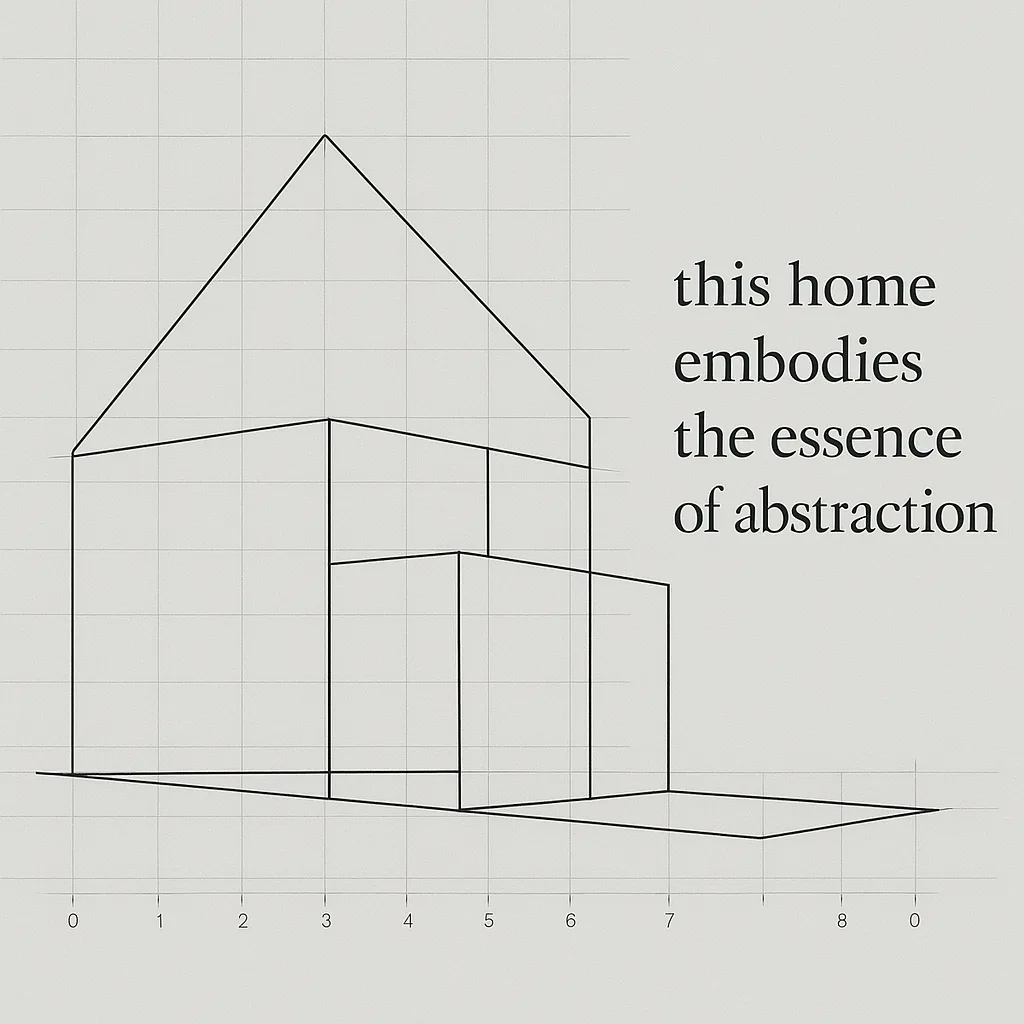 Technical Architectural Drawing Highlights a Minimalist House Concept