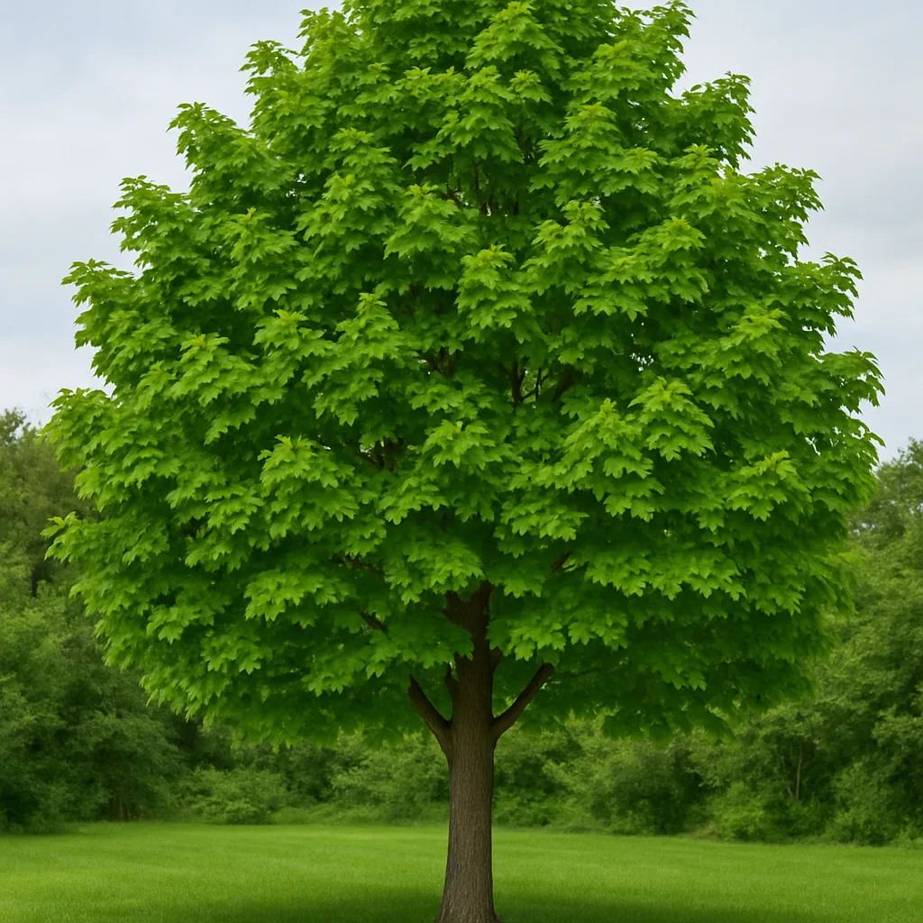 Maple Tree Whose Leaves Stay Vividly Green Throughout the Year