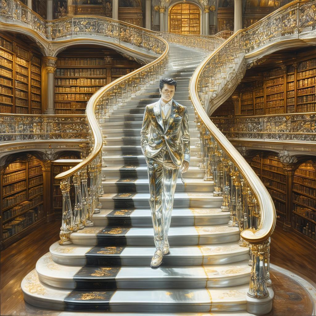 Michael McIntyre as Glass Figure at Livraria Lello