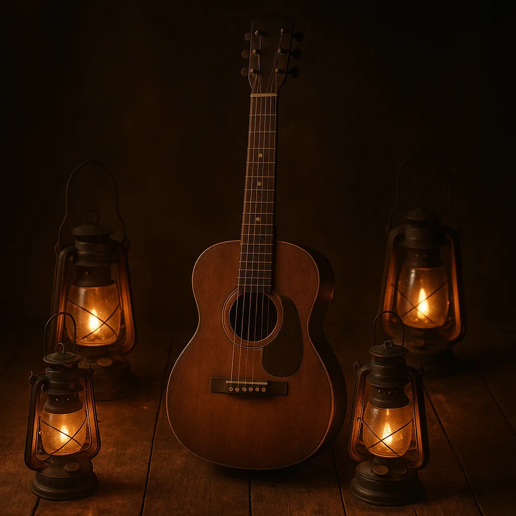 Classic Guitar Placed at the Center